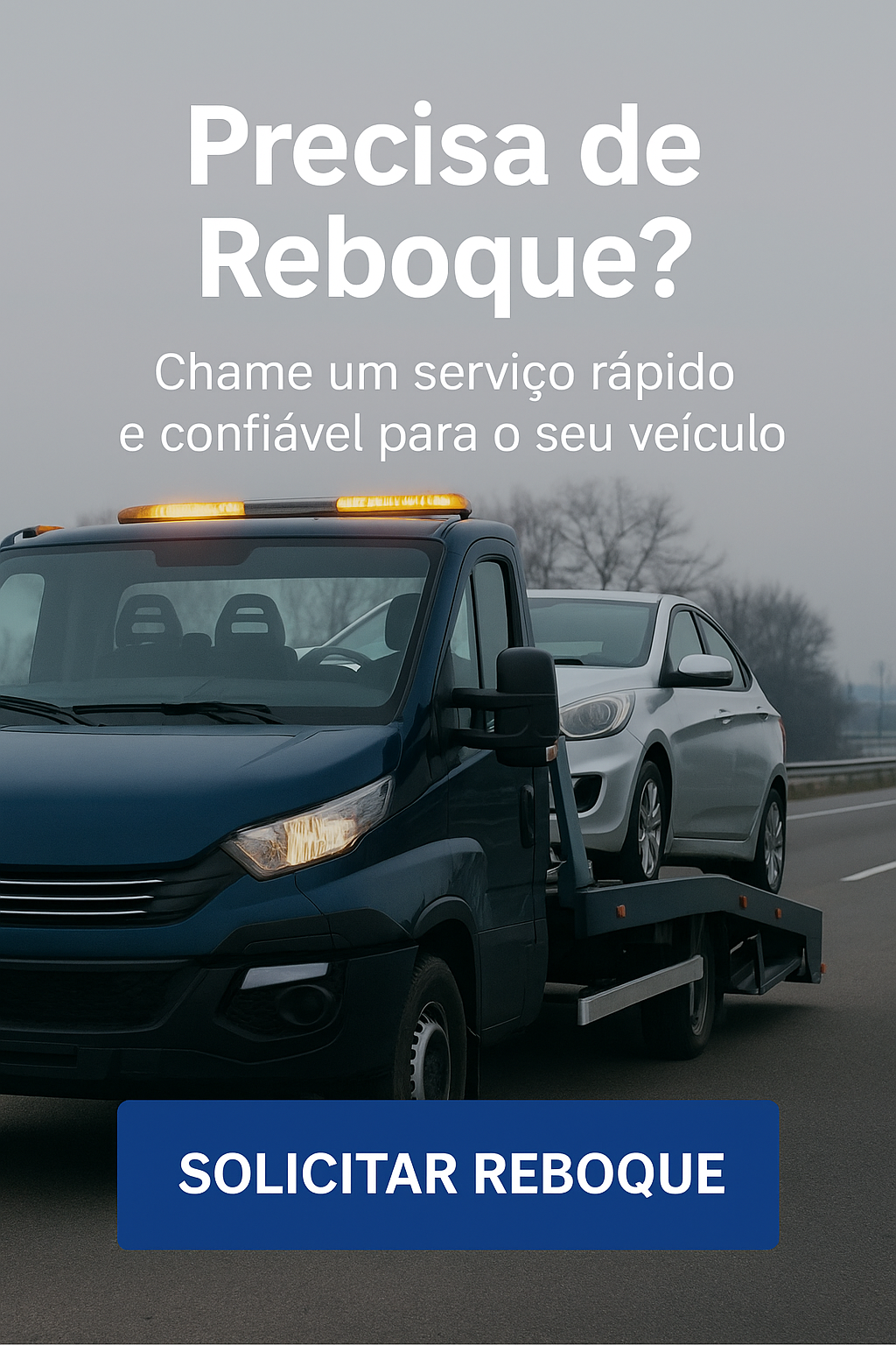 Guincho realizando reboque de veículo